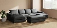 Large - U Shaped Double Chaise with Footstool