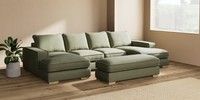 Large - U Shaped Double Chaise with Footstool