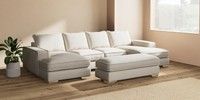 Large - U Shaped Double Chaise with Footstool