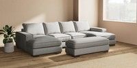 Large - U Shaped Double Chaise with Footstool
