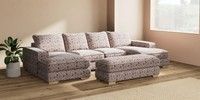 Large - U Shaped Double Chaise with Footstool