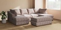 Large - U Shaped Double Chaise with Footstool