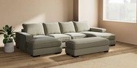 Large - U Shaped Double Chaise with Footstool