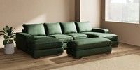 Large - U Shaped Double Chaise with Footstool