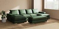 Large - U Shaped Double Chaise with Footstool
