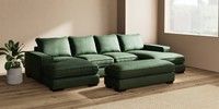 Large - U Shaped Double Chaise with Footstool