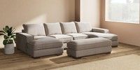 Large - U Shaped Double Chaise with Footstool