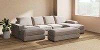 Large - U Shaped Double Chaise with Footstool