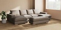 Large - U Shaped Double Chaise with Footstool