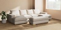 Large - U Shaped Double Chaise with Footstool