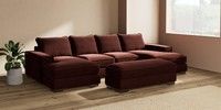 Large - U Shaped Double Chaise with Footstool