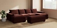 Large - U Shaped Double Chaise with Footstool