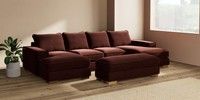 Large - U Shaped Double Chaise with Footstool