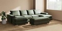 Large - U Shaped Double Chaise with Footstool