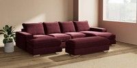 Large - U Shaped Double Chaise with Footstool