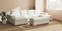 Large - U Shaped Double Chaise with Footstool