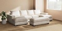 Large - U Shaped Double Chaise with Footstool