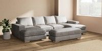 Large - U Shaped Double Chaise with Footstool
