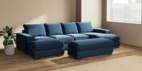 Large - U Shaped Double Chaise with Footstool