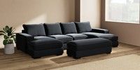 Large - U Shaped Double Chaise with Footstool