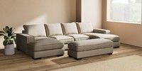 Large - U Shaped Double Chaise with Footstool