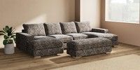 Large - U Shaped Double Chaise with Footstool