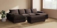 Large - U Shaped Double Chaise with Footstool