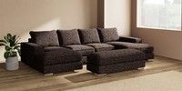 Large - U Shaped Double Chaise with Footstool