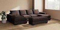 Large - U Shaped Double Chaise with Footstool