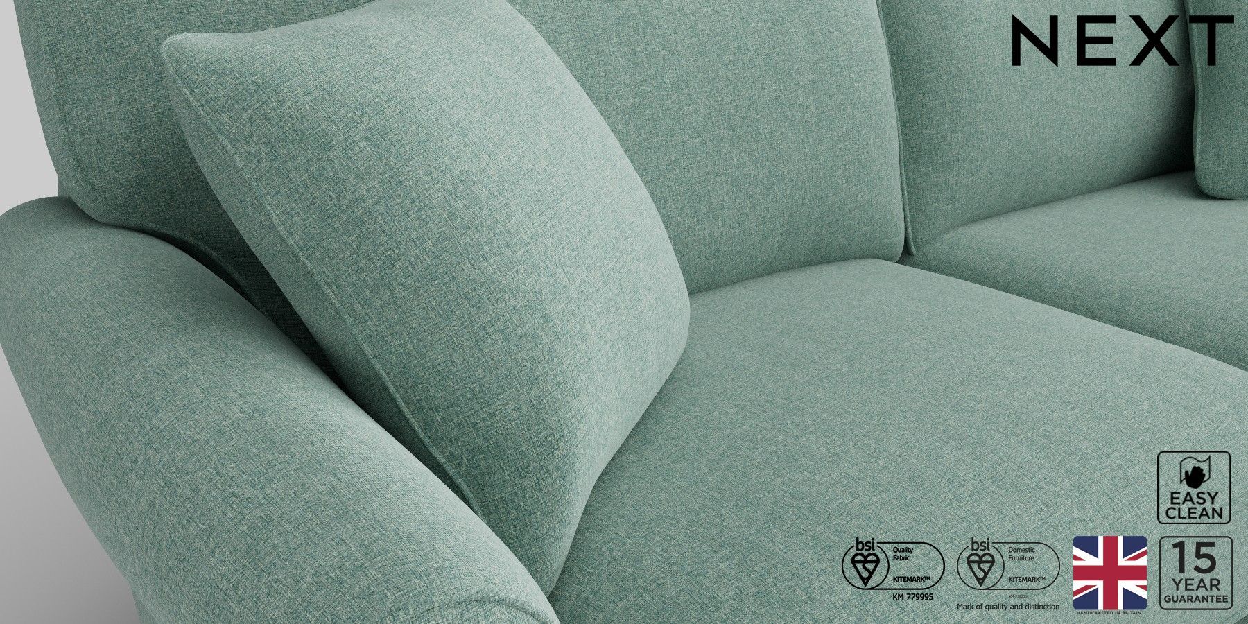 Buy Ashford Firmer Sit Small Sofa Chaise Universal Tweedy Blend Easy