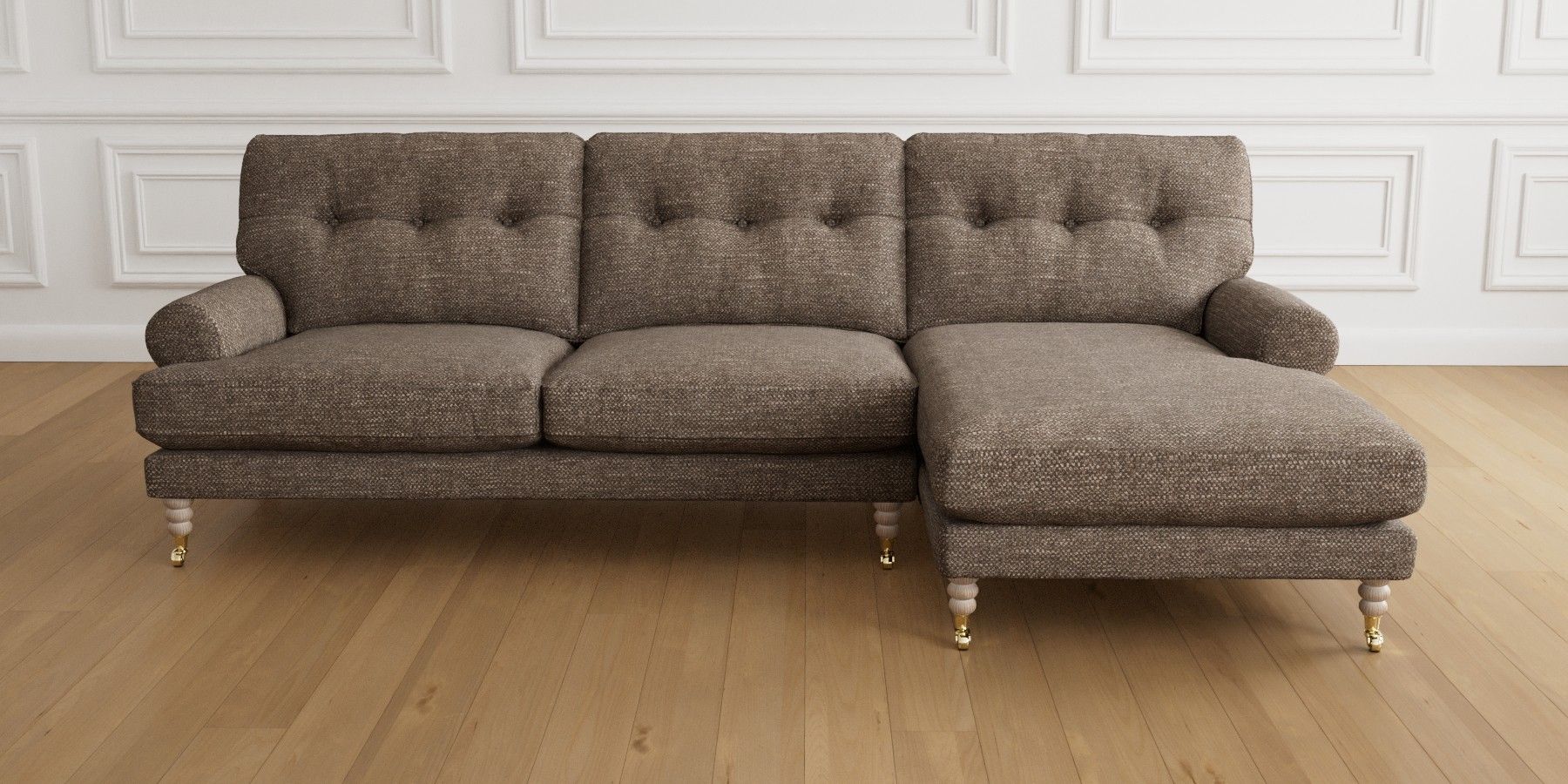 Buy Erin Buttoned Back Deep Firmer Sit Medium Sofa Chaise Right Hand