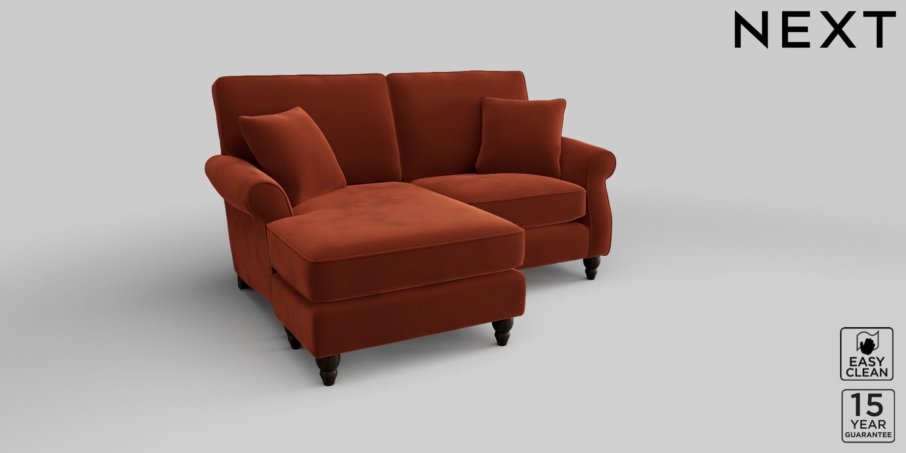 Buy Ashford Firmer Sit Compact Sofa Chaise Universal Plush Velvet Easy