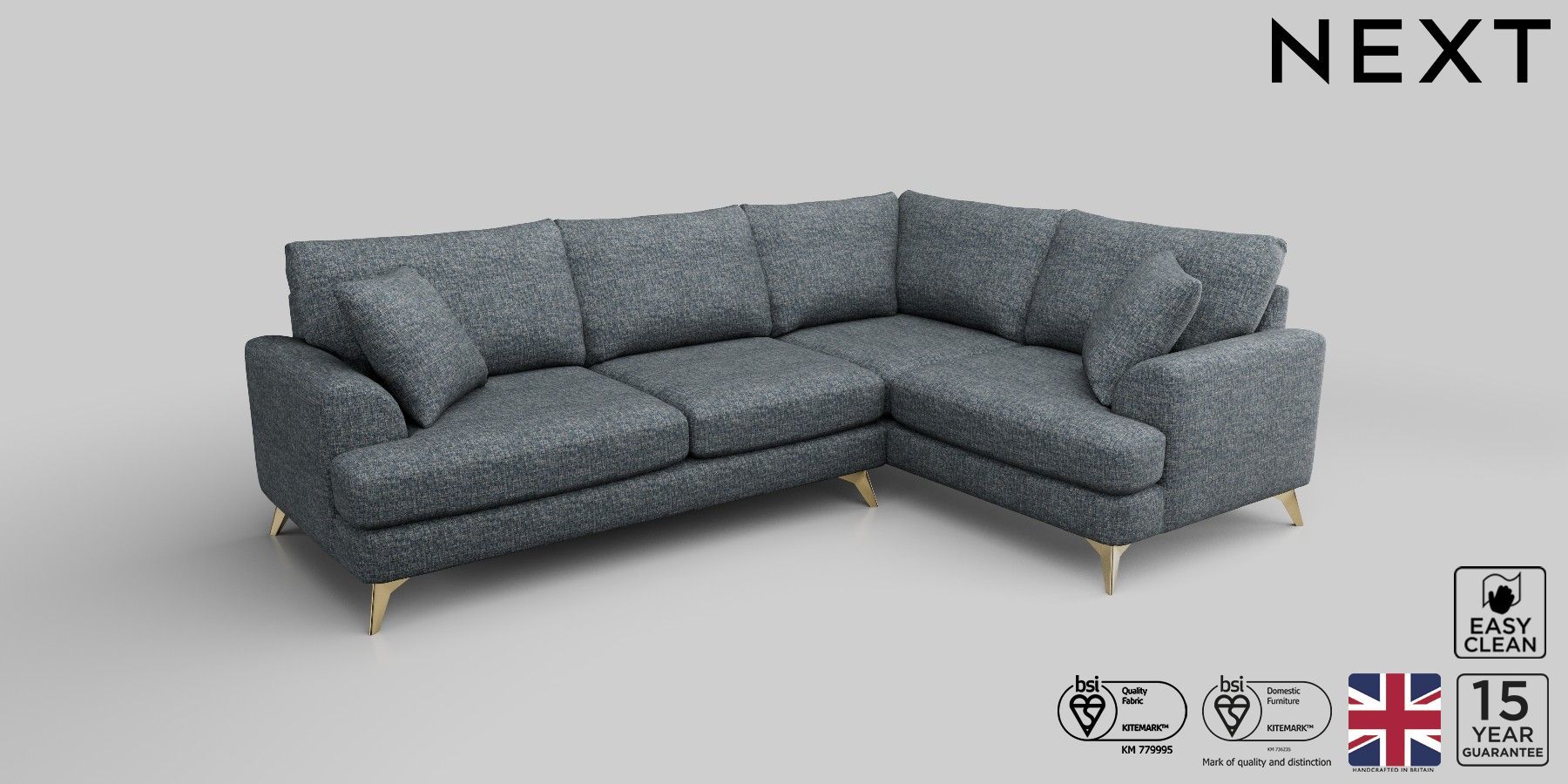 Buy Parker Firmer Sit Medium Corner Sofa Right Hand Chunky Boucle