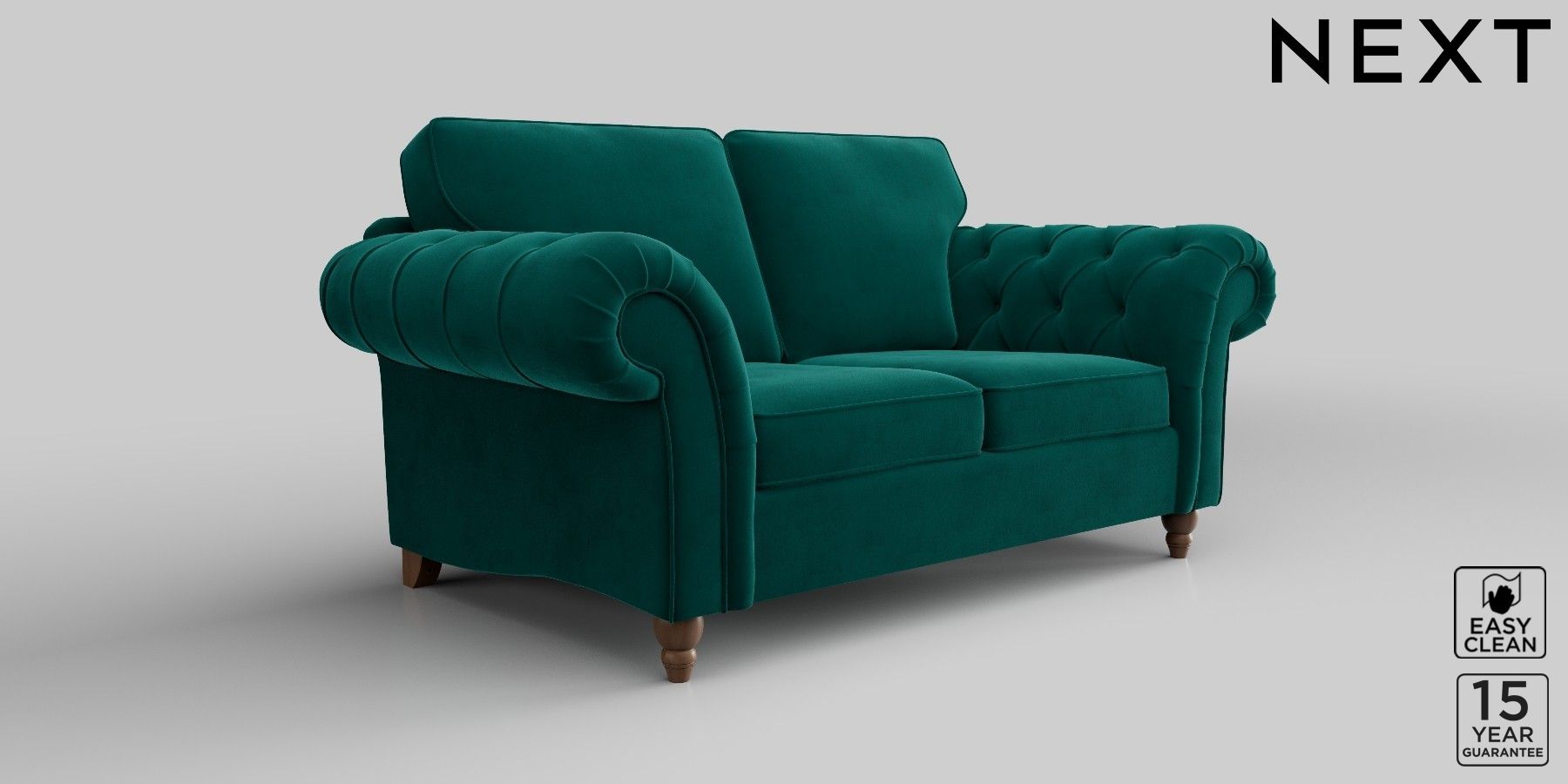 Buy Gosford Highback II Firmer Sit Small Sofa Plush Velvet Easy Clean