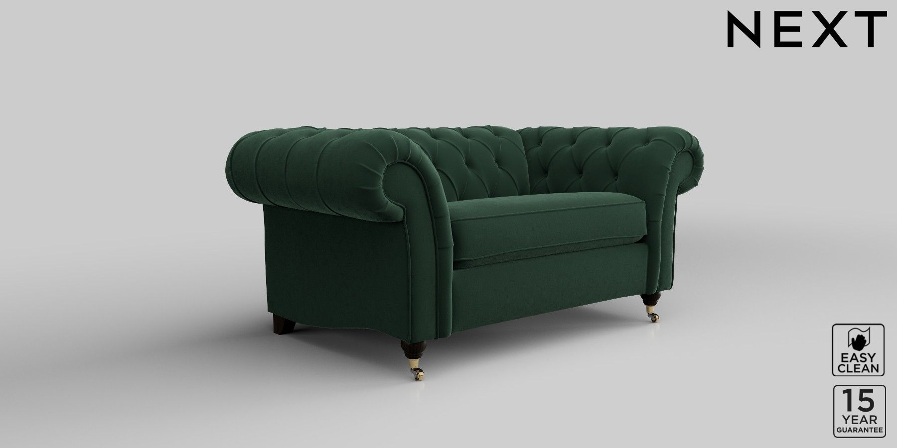 Buy Gosford II Firmer Sit Petite Sofa Plush Velvet Easy Clean Bottle