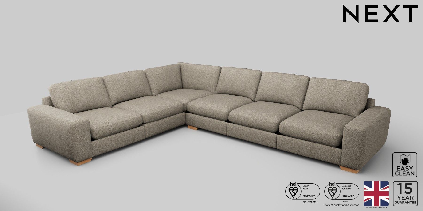 Buy Houghton Deep Relaxed Sit Grand Corner Sofa Left Hand Woven
