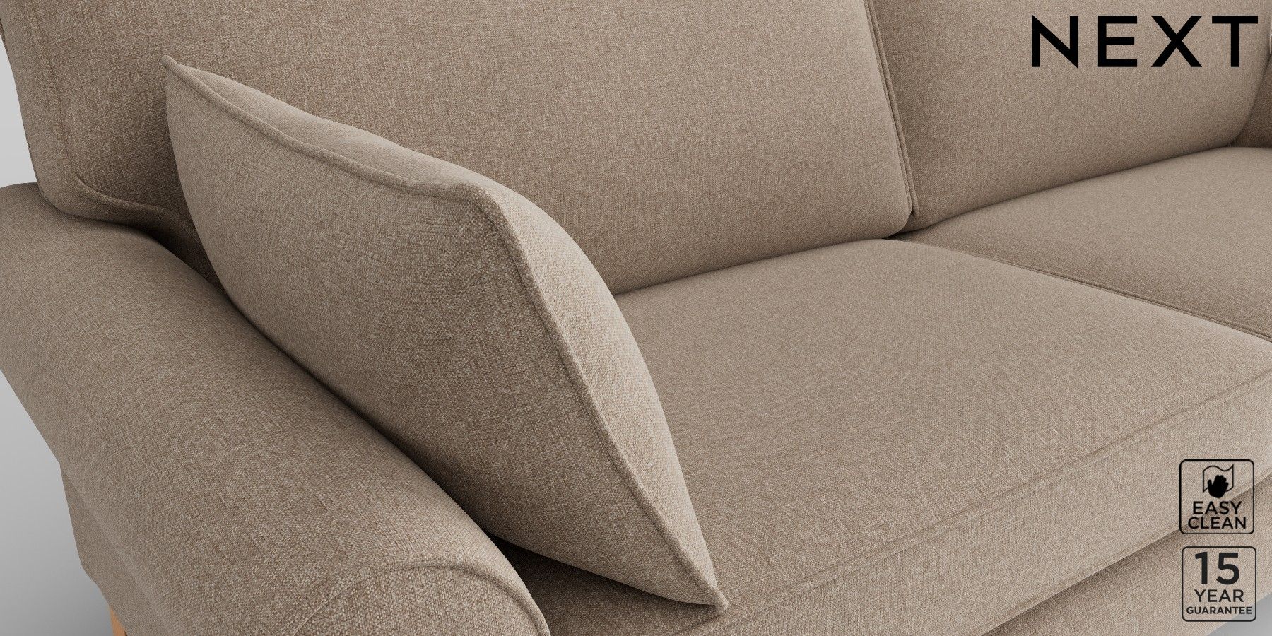 Buy Mallory Firmer Sit Extra Large Sofa Tweedy Blend Easy Clean Light