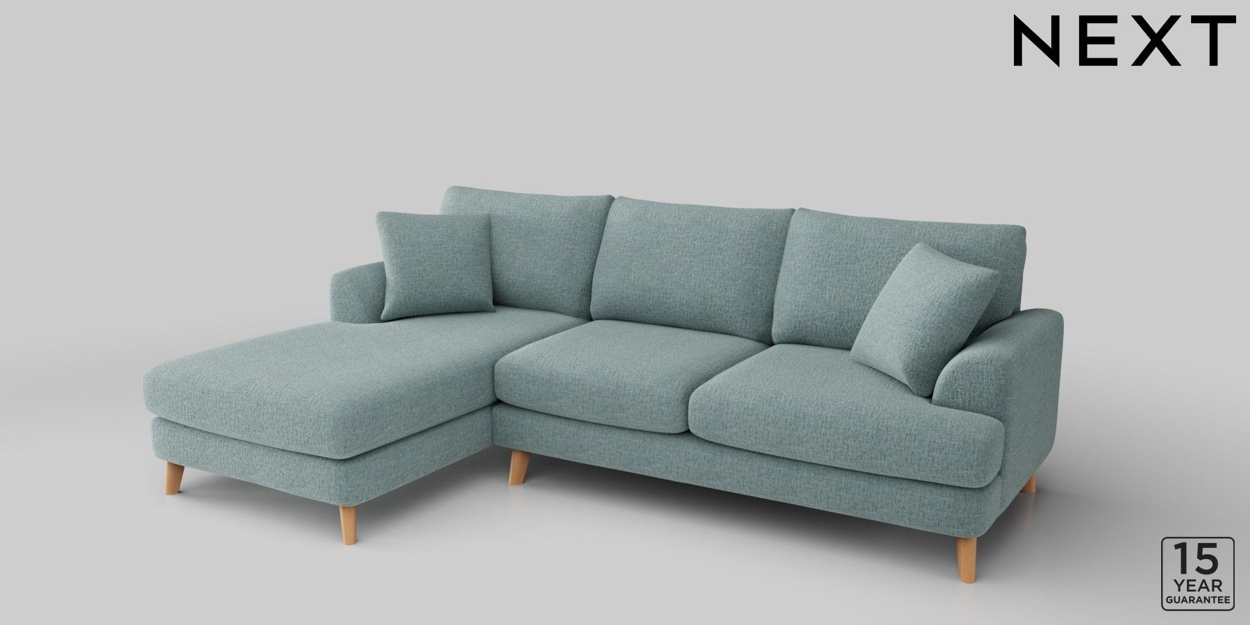 Buy Parker Firmer Sit Large Sofa Chaise Left Hand Chunky Chenille