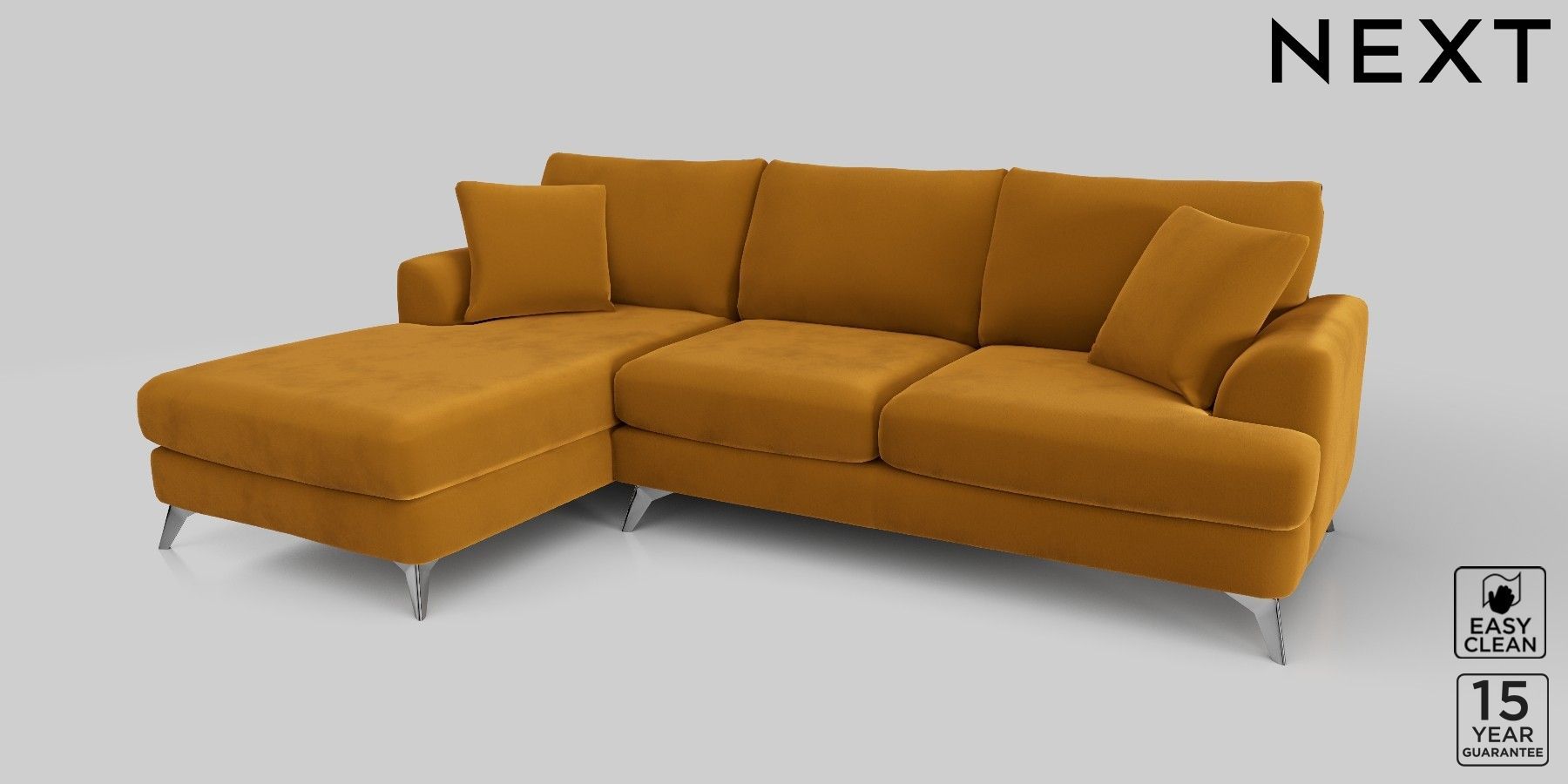 Buy Parker Firmer Sit Medium Sofa Chaise Left Hand Plush Velvet Easy