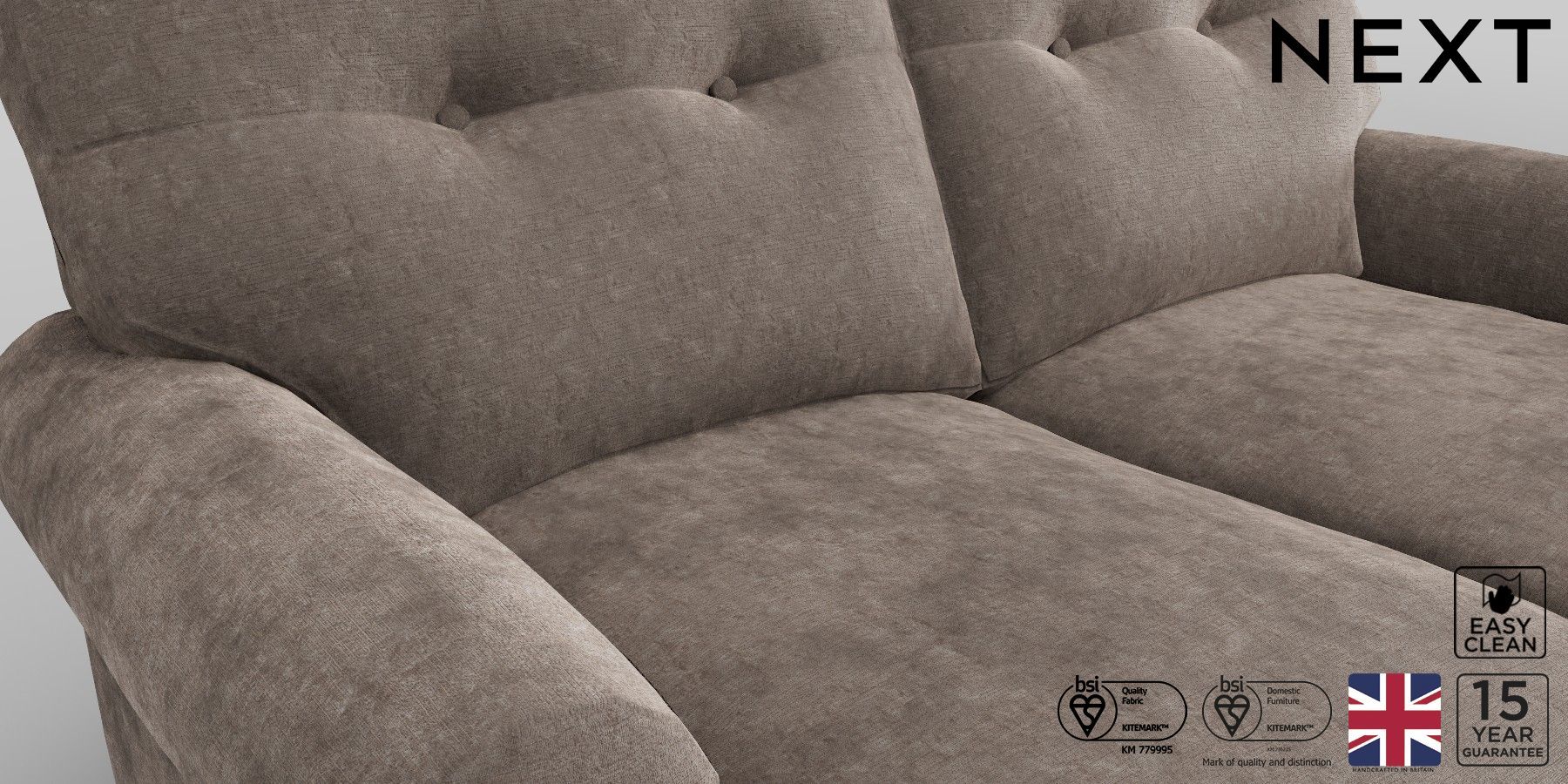 Buy Erin Buttoned Back Deep Firmer Sit Small Sofa Antique Velvet Easy