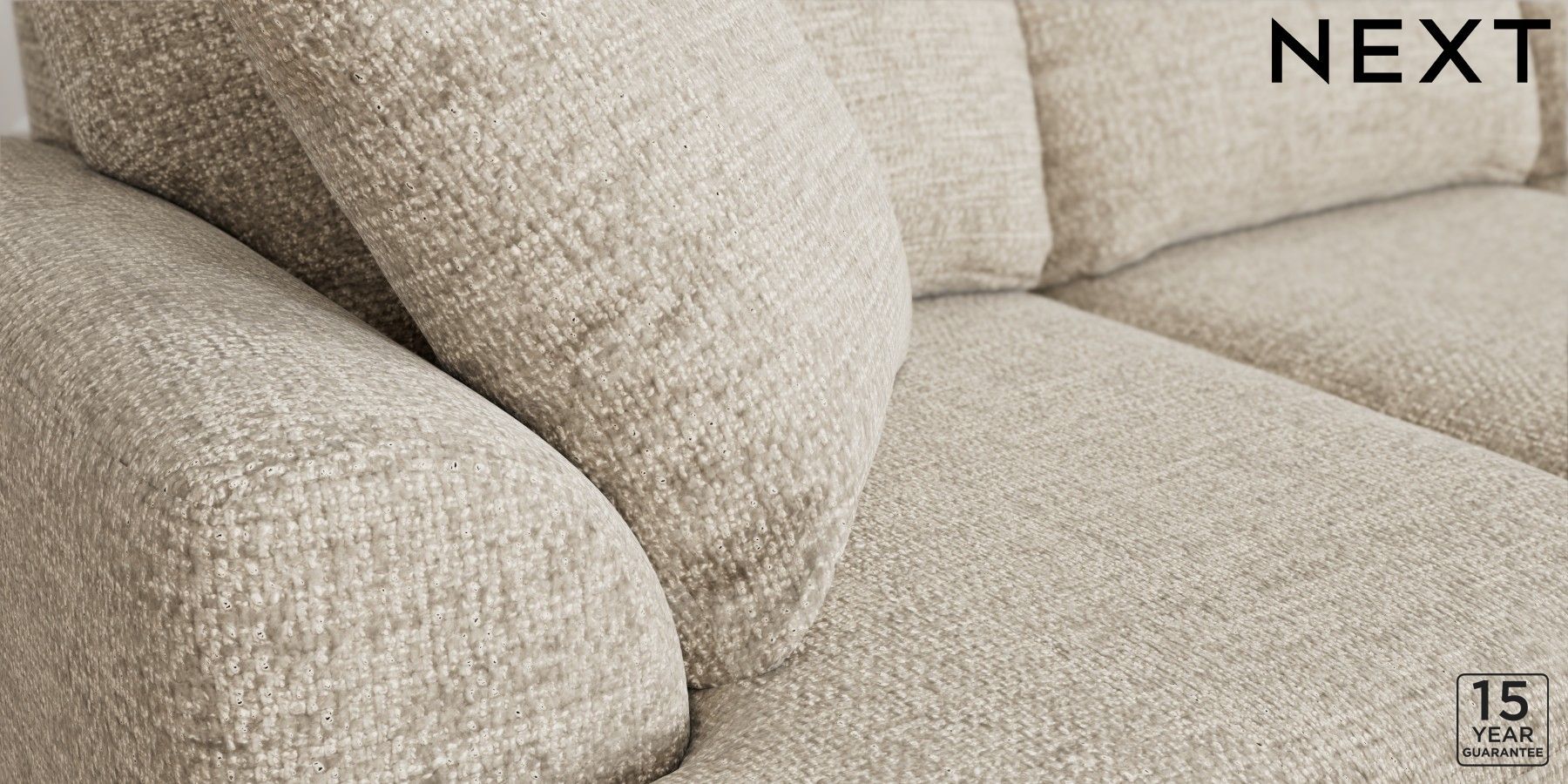 Buy Parker Firmer Sit Small Sofa Chaise Universal Chunky Chenille