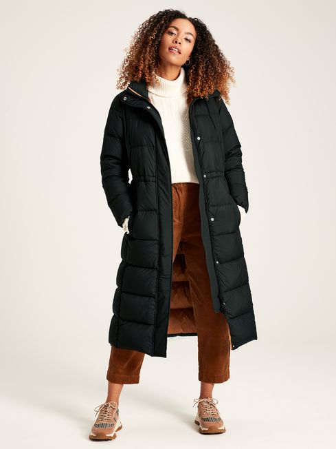 Buy Joules Somerton Showerproof Down Feather Long Puffer Coat from the ...