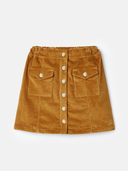 Buy Victoria Tan Kness Length Corduroy Skirt from the Joules online shop
