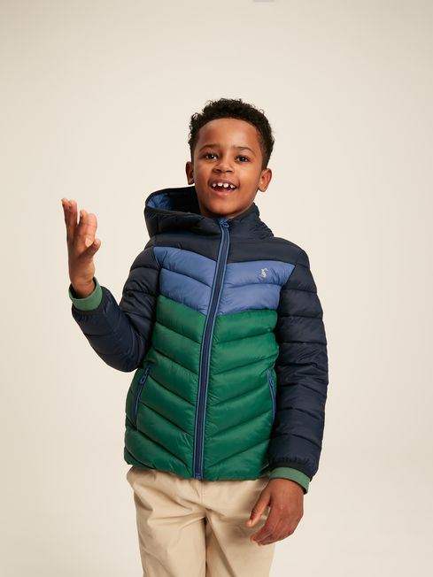 Buy Cairn Colourblock Navy Showerproof Padded Jacket from the Joules ...