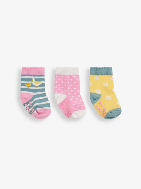 Buy Multi 3-Pack Duck Socks from the JoJo Maman Bébé UK online shop