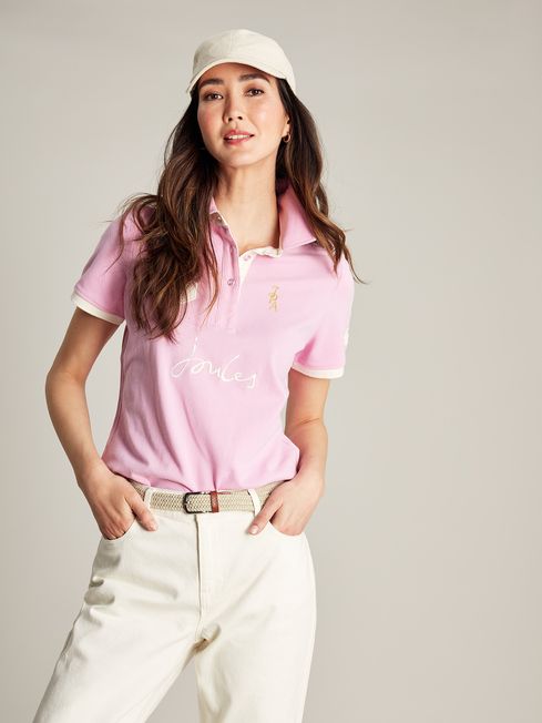 Buy Beaufort Pink Polo Shirt from the Joules online shop