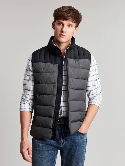 Buy Joules Grey Go To Padded Gilet from the Joules online shop
