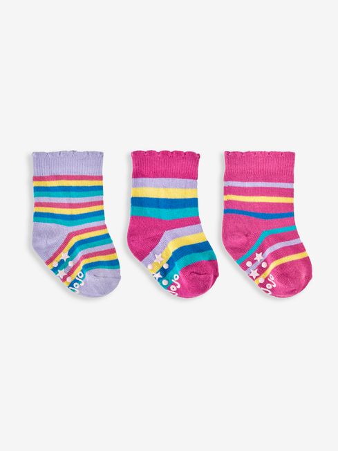 Buy Multi 3-Pack Rainbow Socks from the JoJo Maman Bébé UK online shop