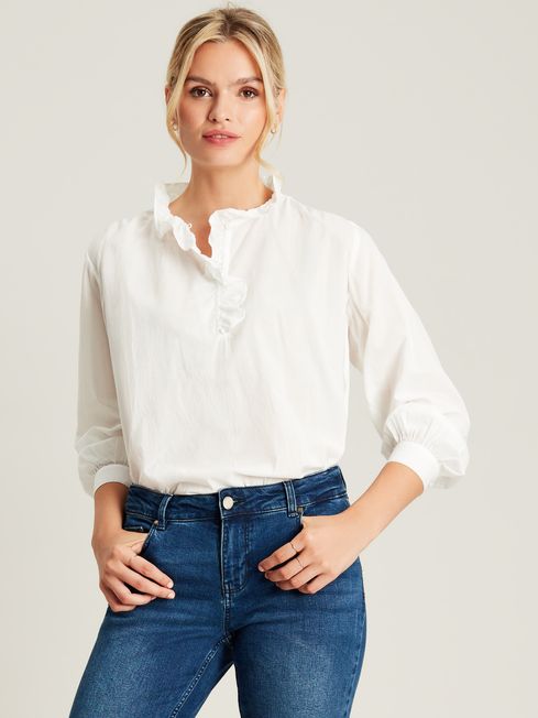 Buy Joules Melanie Frill Blouse from the Joules online shop