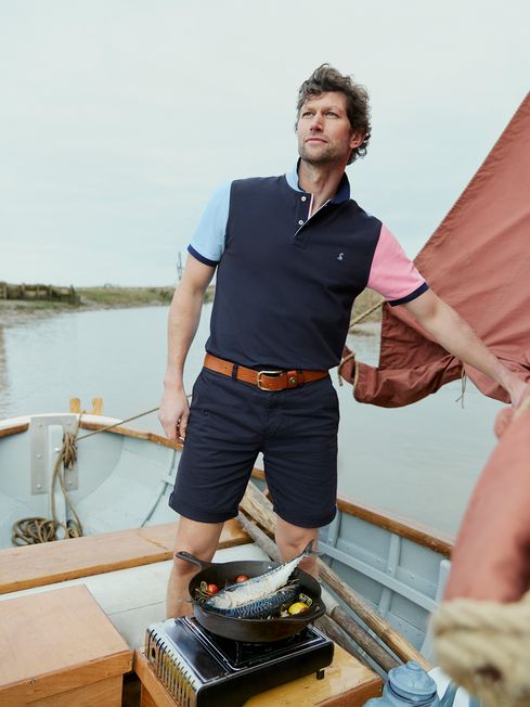 Buy Blue Colourblock Polo Shirt from the Joules online shop